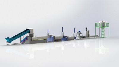 Système de granulation plastique à triple étage