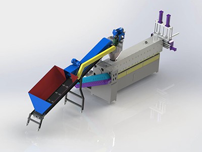 Alimentateur pour le recyclage du plastique